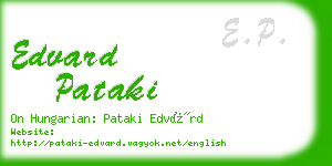 edvard pataki business card